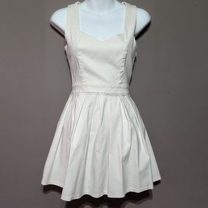 White heart dress fit and flare
